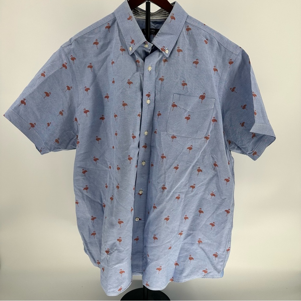 Daniel Cremieux Light Blue Flamingo Button Down Shirt